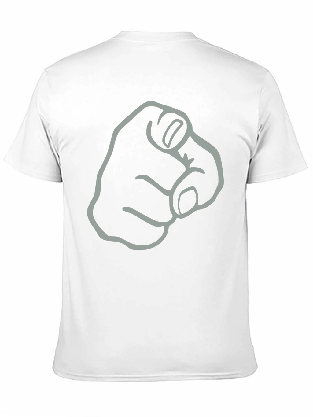 Pointing Finger Graphic T-Shirt - Black Cotton Tee