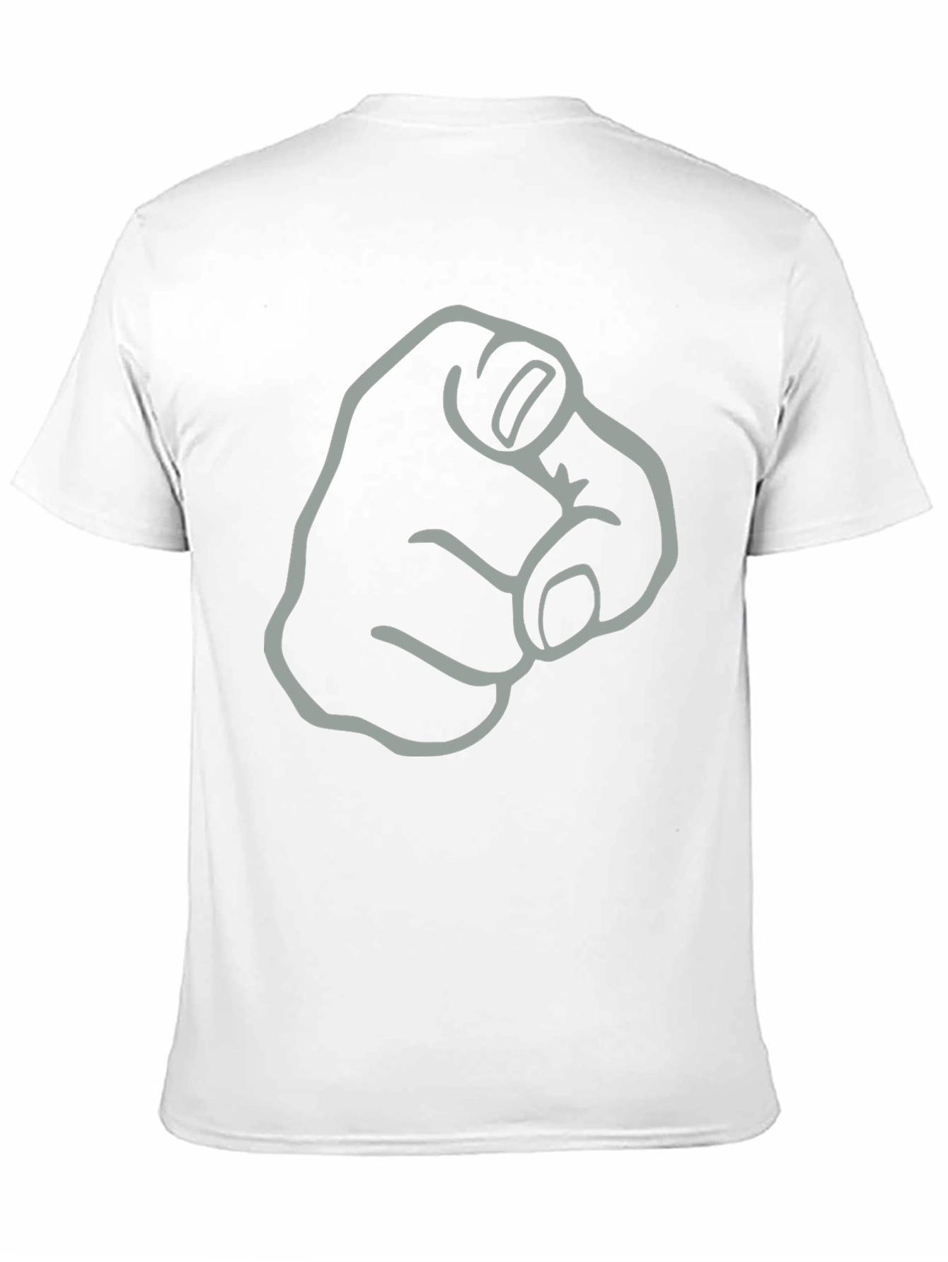 Pointing Finger Graphic T-Shirt - Black Cotton Tee