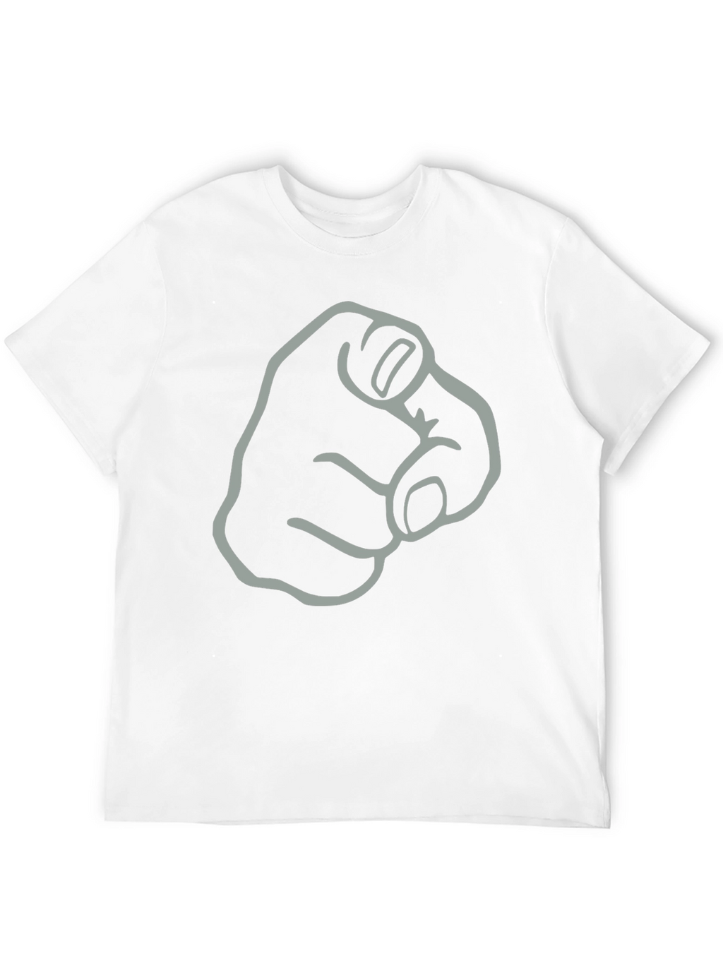 Pointing Finger Graphic T-Shirt - Black Cotton Tee