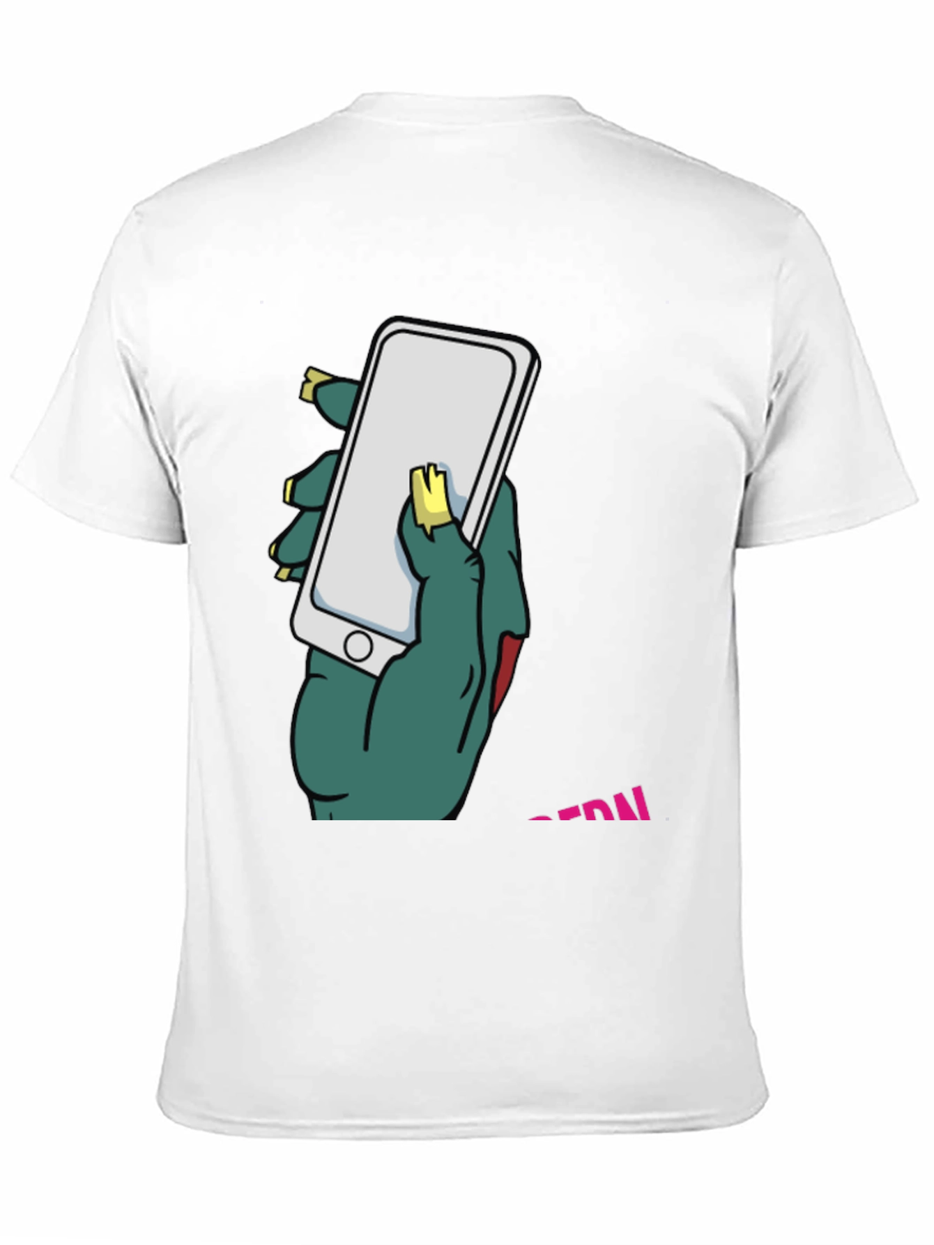Zombie Hand Holding Phone Graphic T-Shirt