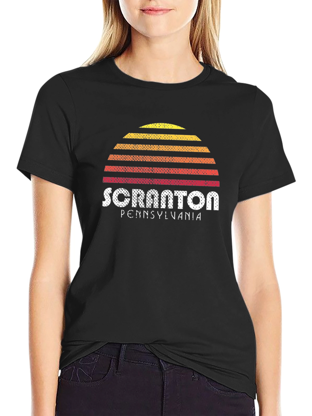 Scranton Pennsylvania Sunset Graphic Tee - Black