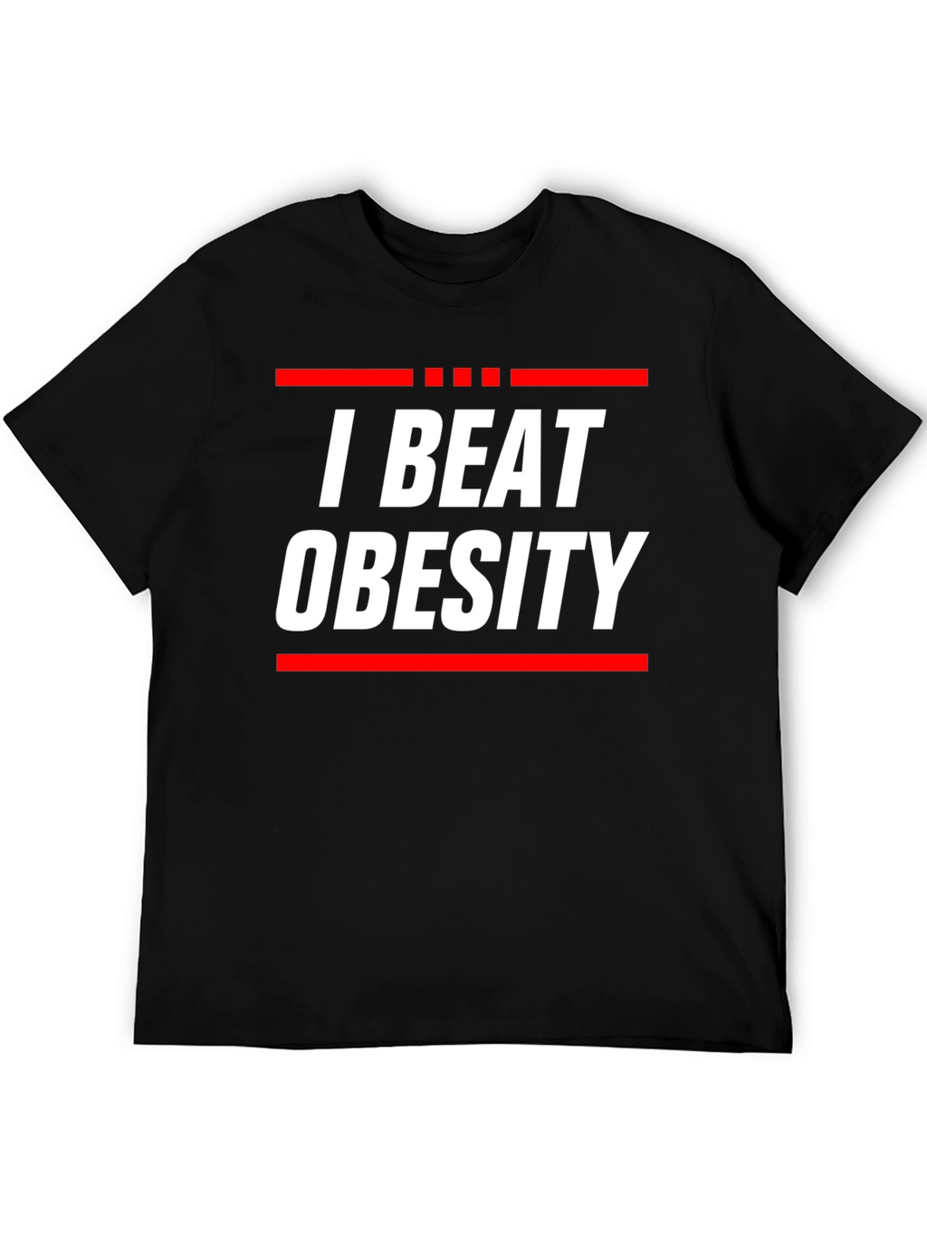 I Beat Obesity Graphic T-Shirt