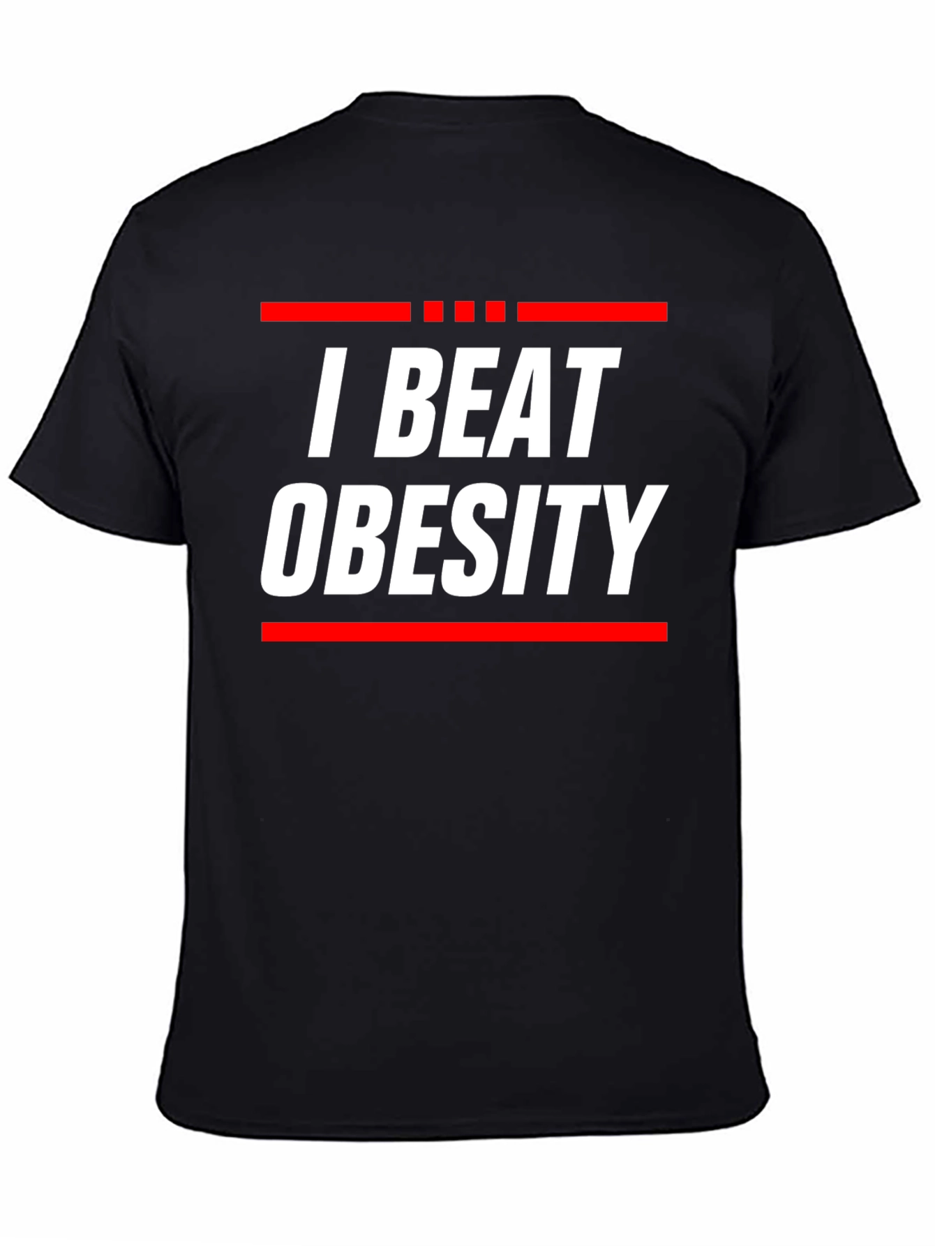 I Beat Obesity Graphic T-Shirt