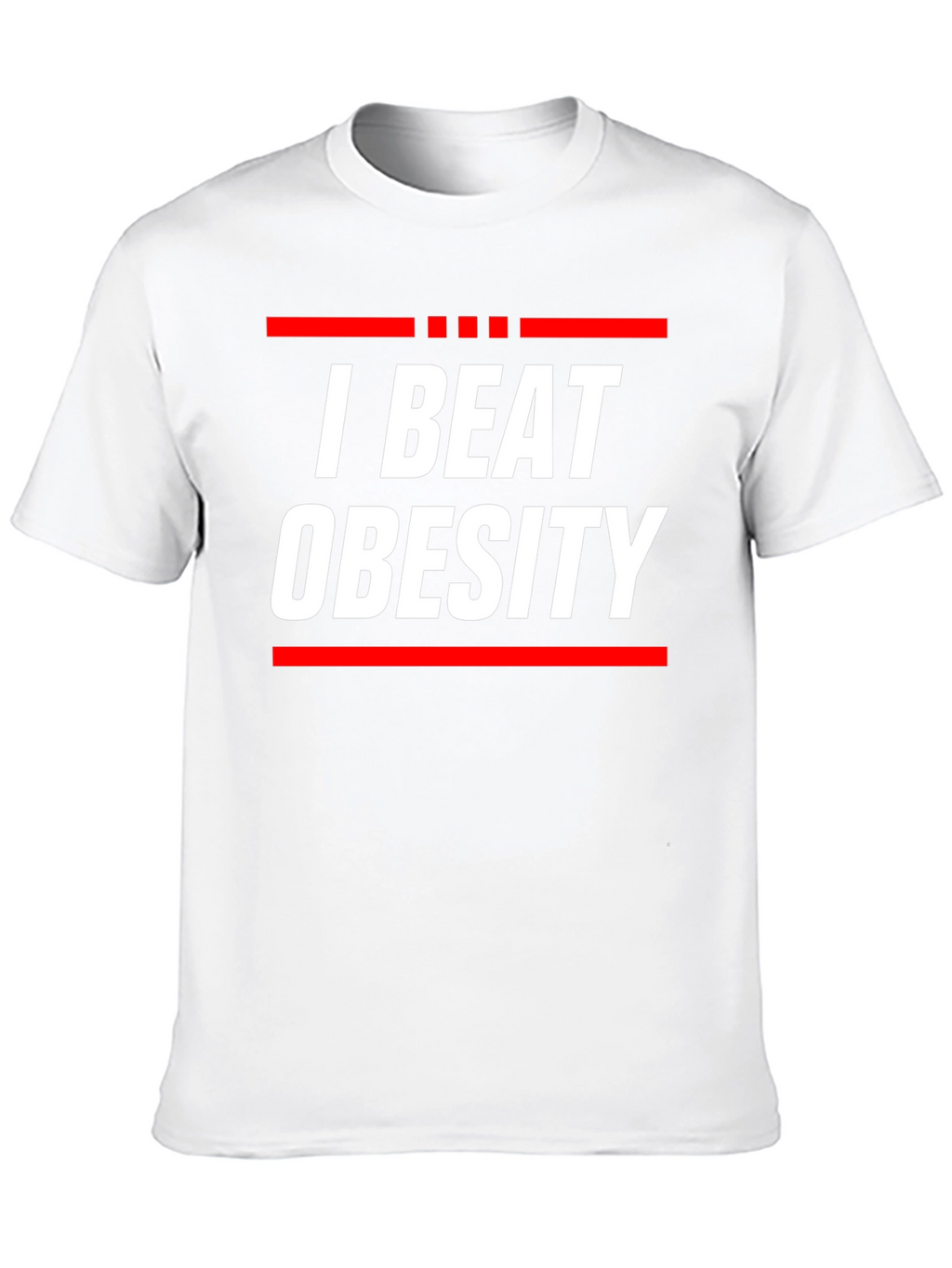 I Beat Obesity Graphic T-Shirt
