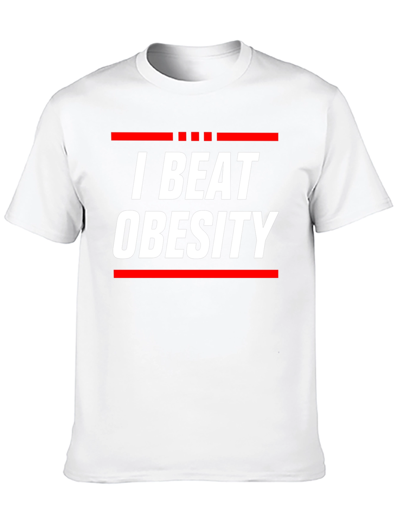 I Beat Obesity Graphic T-Shirt