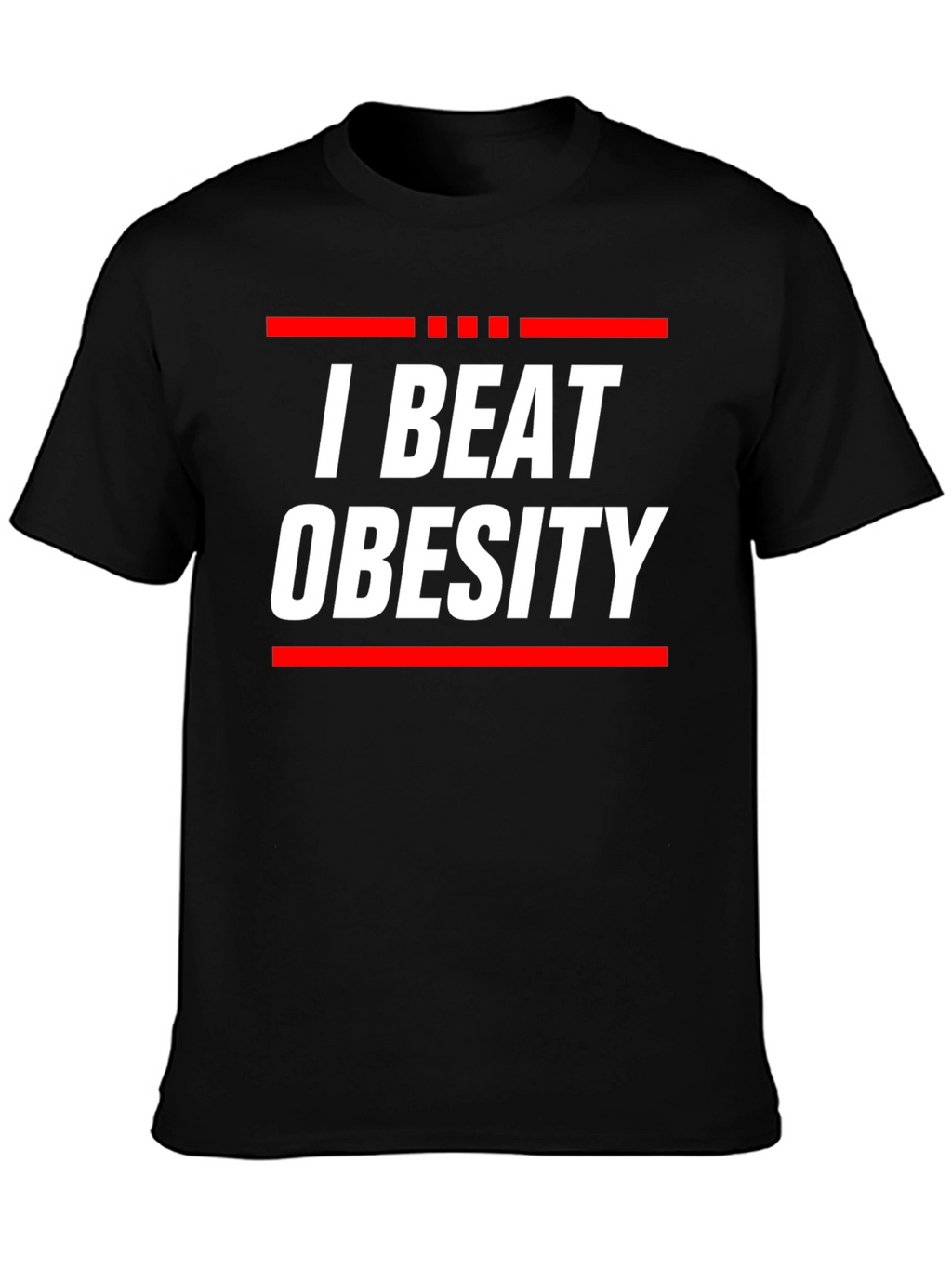 I Beat Obesity Graphic T-Shirt