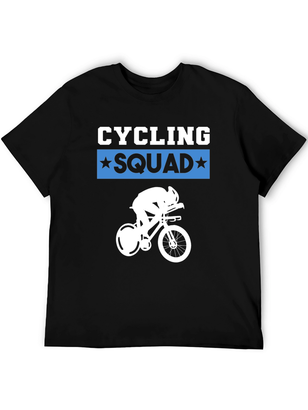 Cycling Squad Graphic Tee - Black Cotton T-Shirt