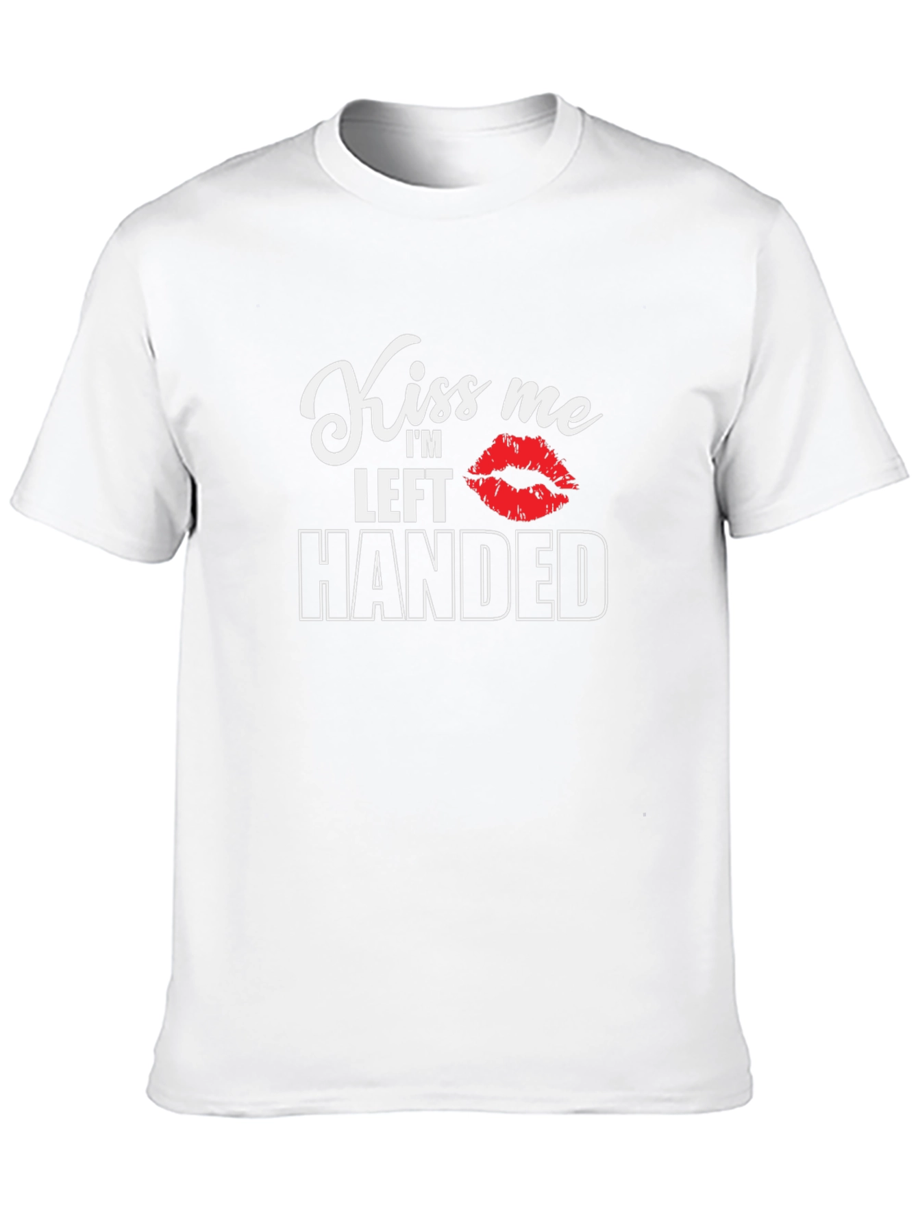 Kiss Me Im Left Handed Black T-Shirt