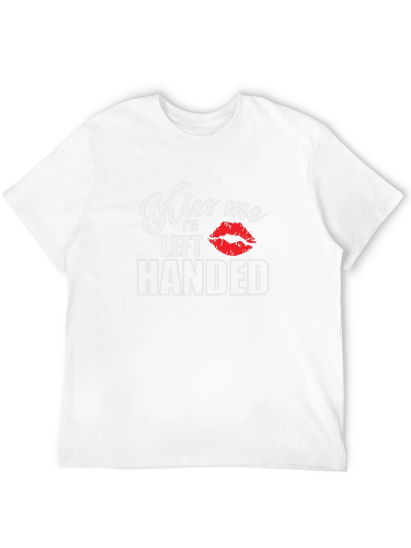Kiss Me Im Left Handed Black T-Shirt