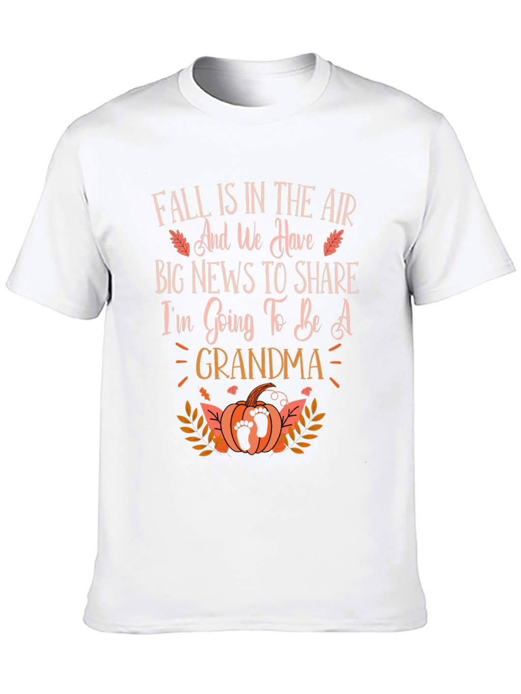 Fall Pregnancy Announcement T-Shirt - Grandma To Be