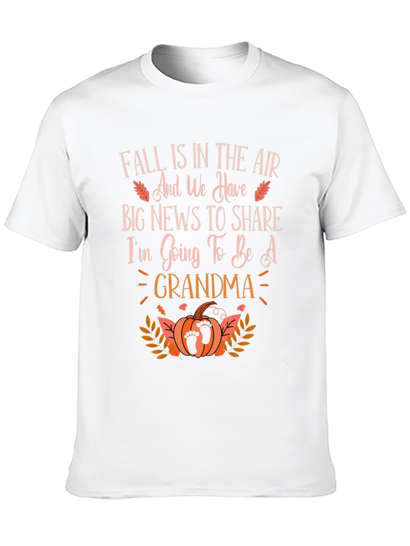 Fall Pregnancy Announcement T-Shirt - Grandma To Be