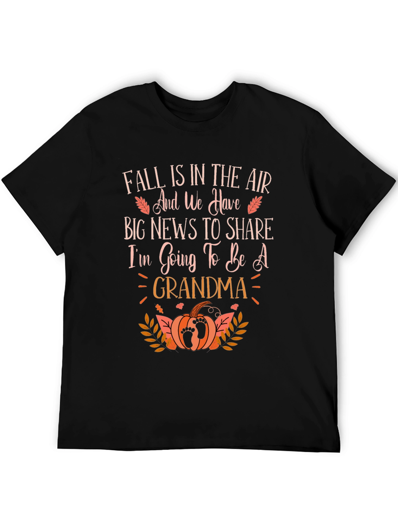 Fall Pregnancy Announcement T-Shirt - Grandma To Be