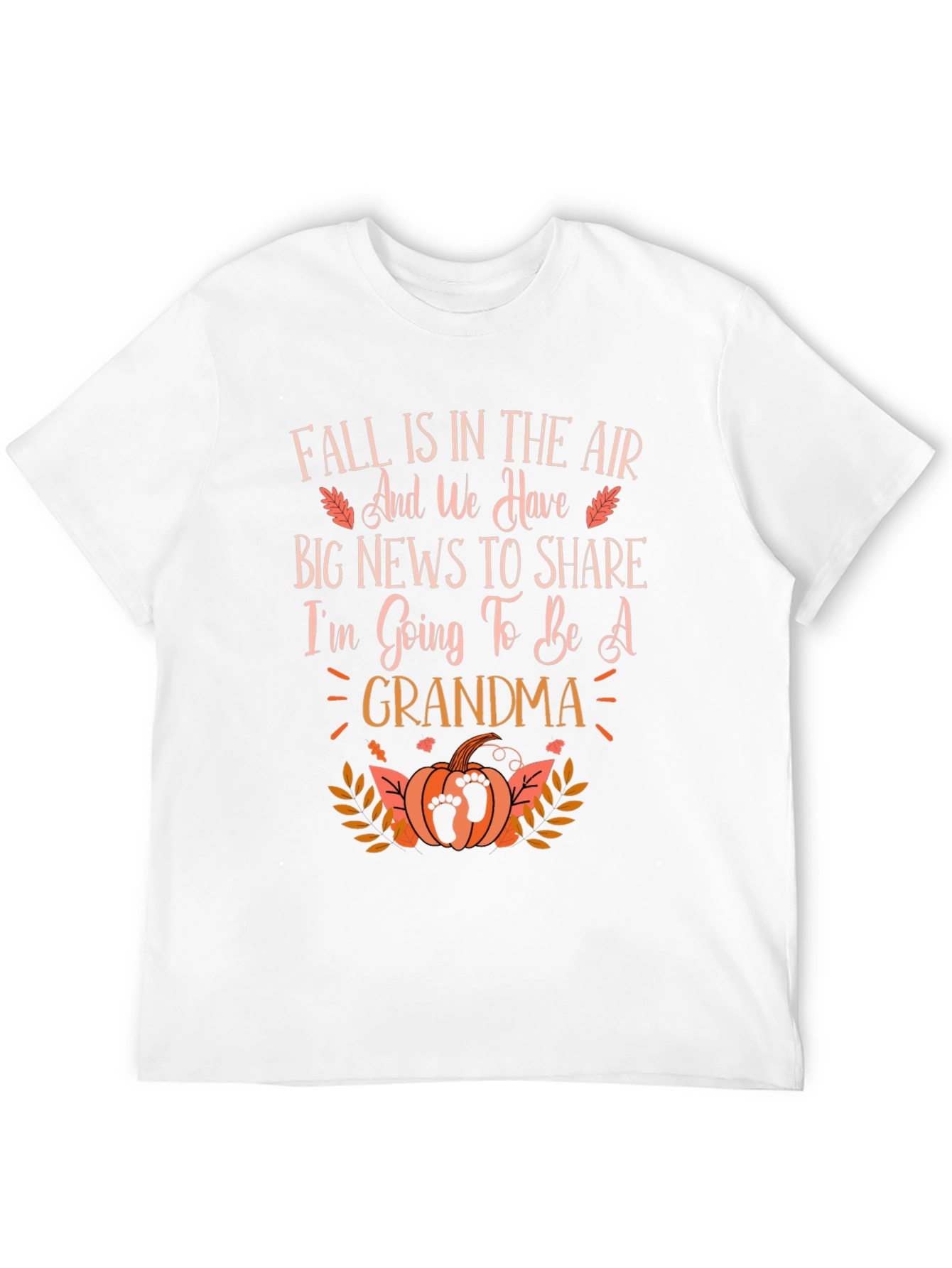 Fall Pregnancy Announcement T-Shirt - Grandma To Be
