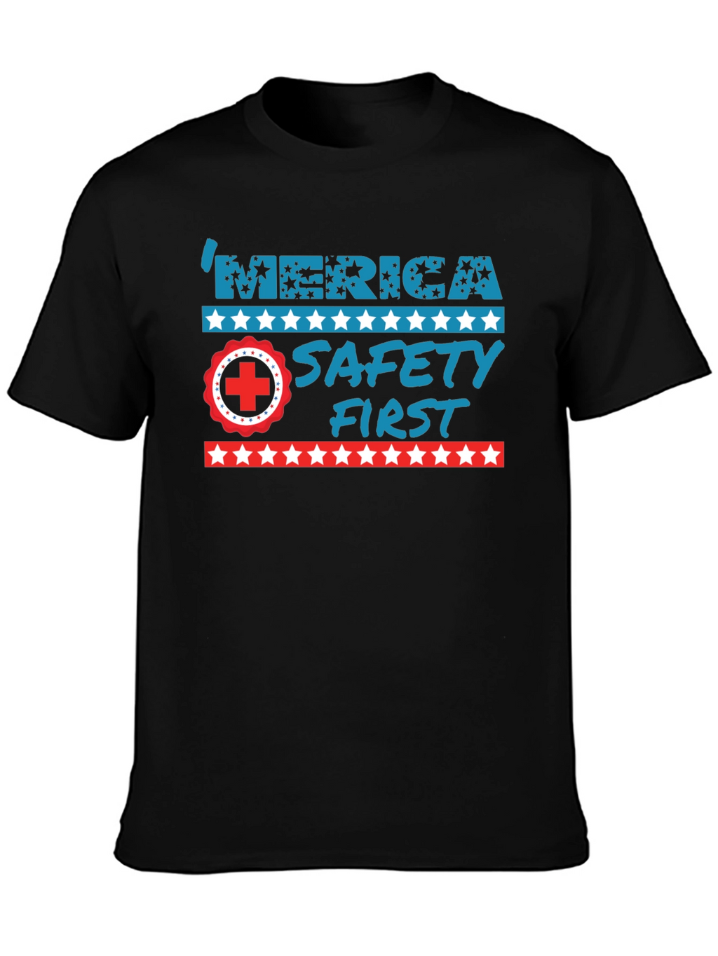 Patriotic Safety First Graphic T-Shirt