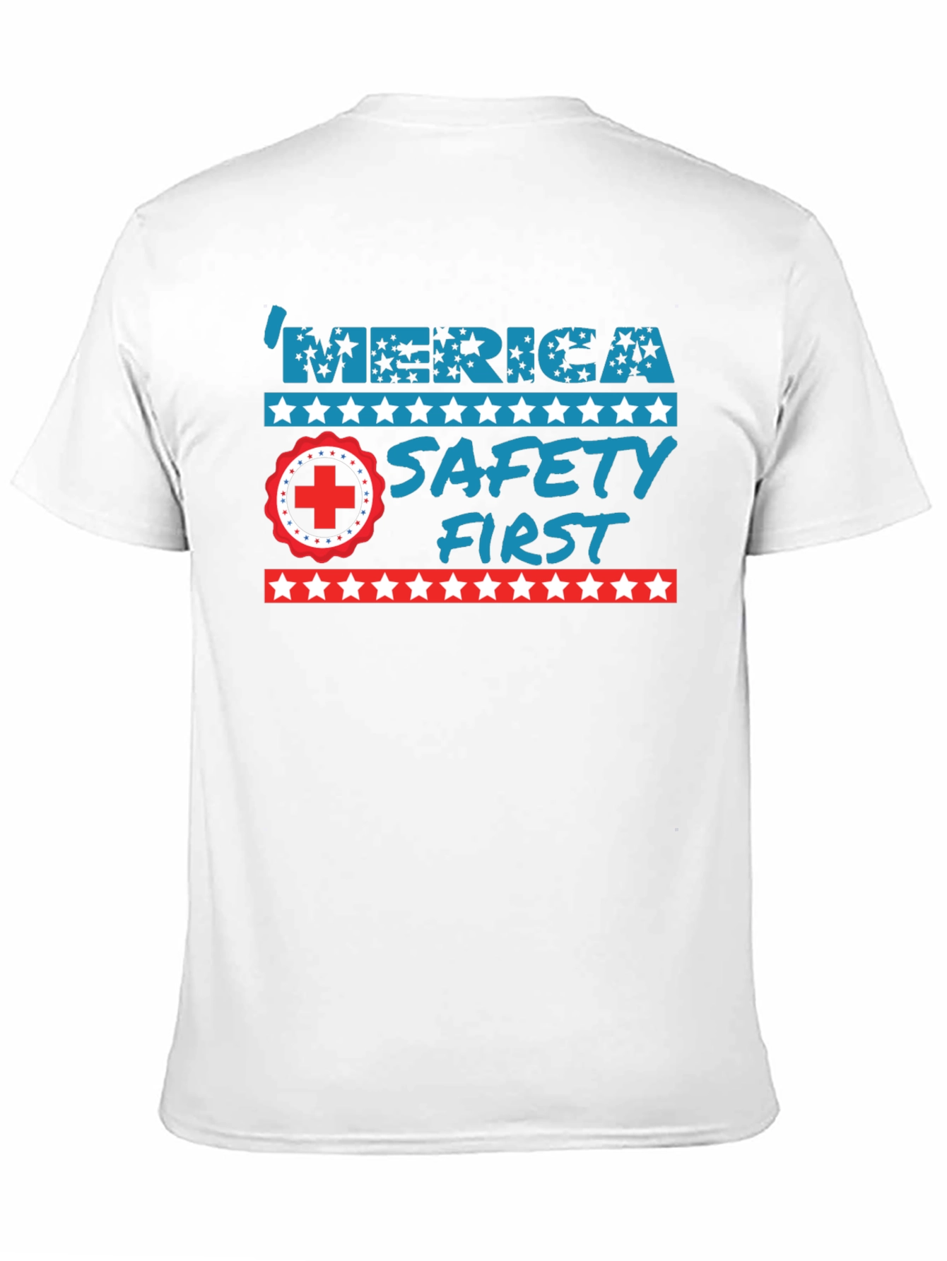 Patriotic Safety First Graphic T-Shirt