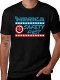Patriotic Safety First Graphic T-Shirt