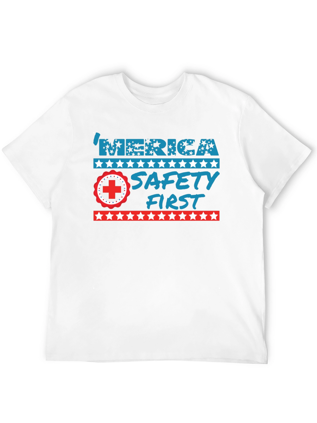Patriotic Safety First Graphic T-Shirt