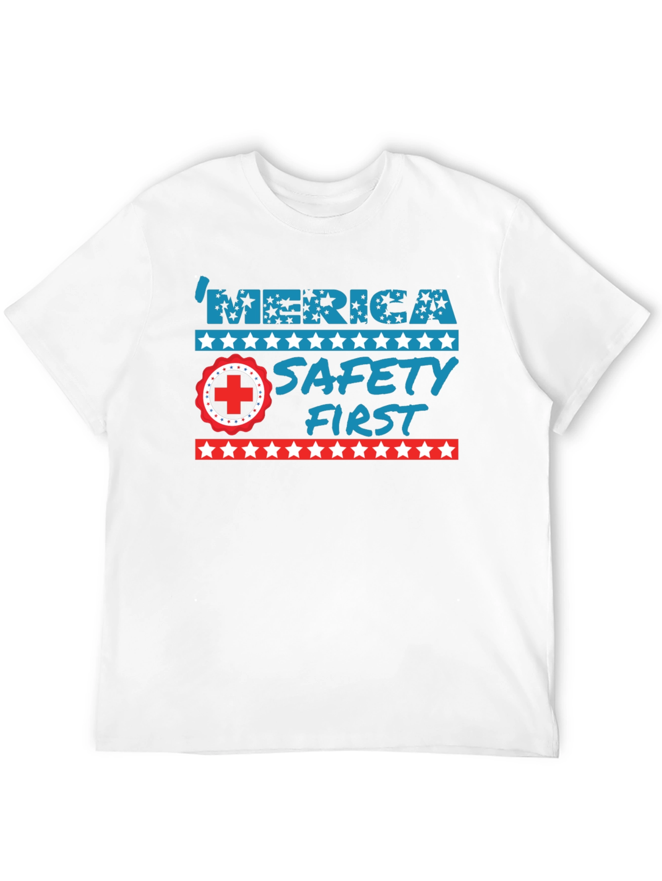 Patriotic Safety First Graphic T-Shirt