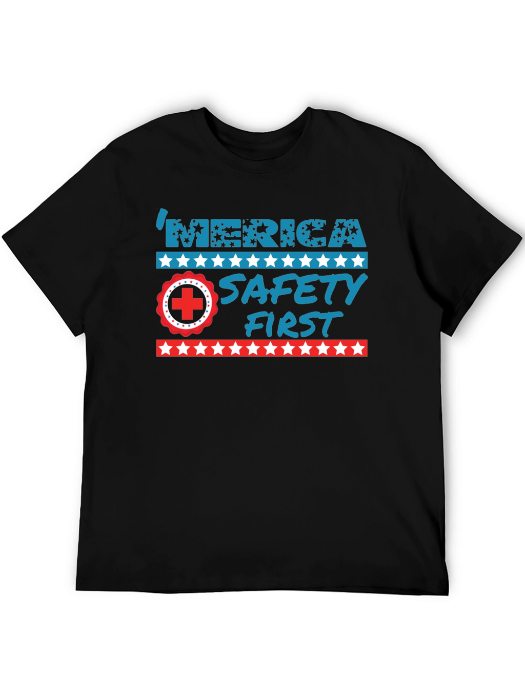 Patriotic Safety First Graphic T-Shirt