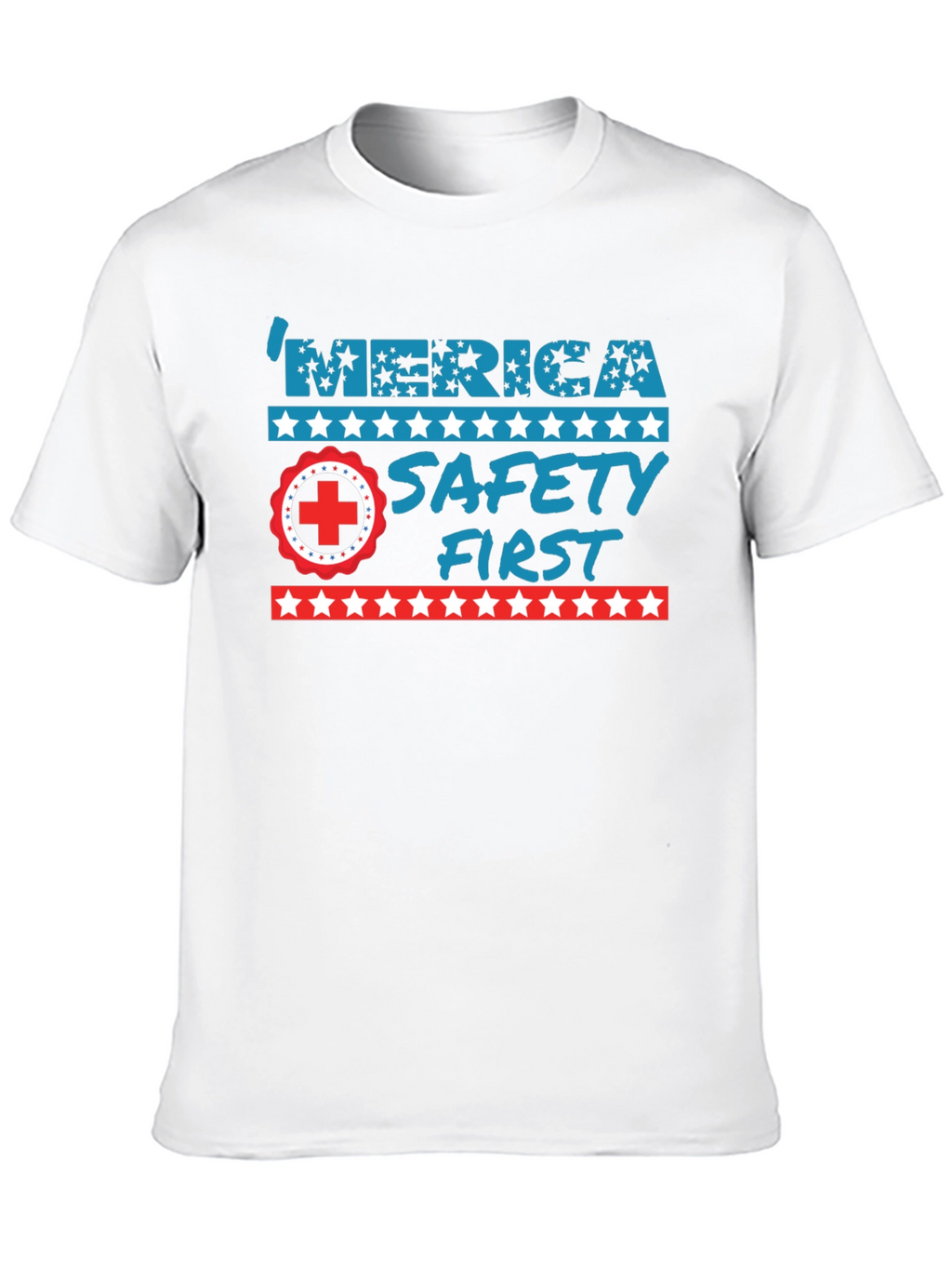 Patriotic Safety First Graphic T-Shirt