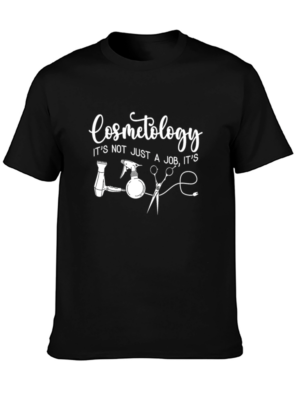 Cosmetology Love Graphic Tee - Black