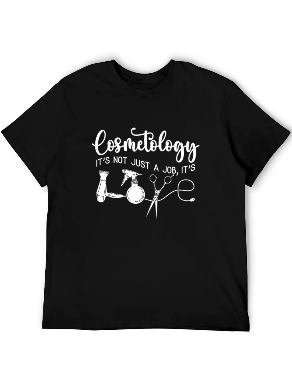 Cosmetology Love Graphic Tee - Black