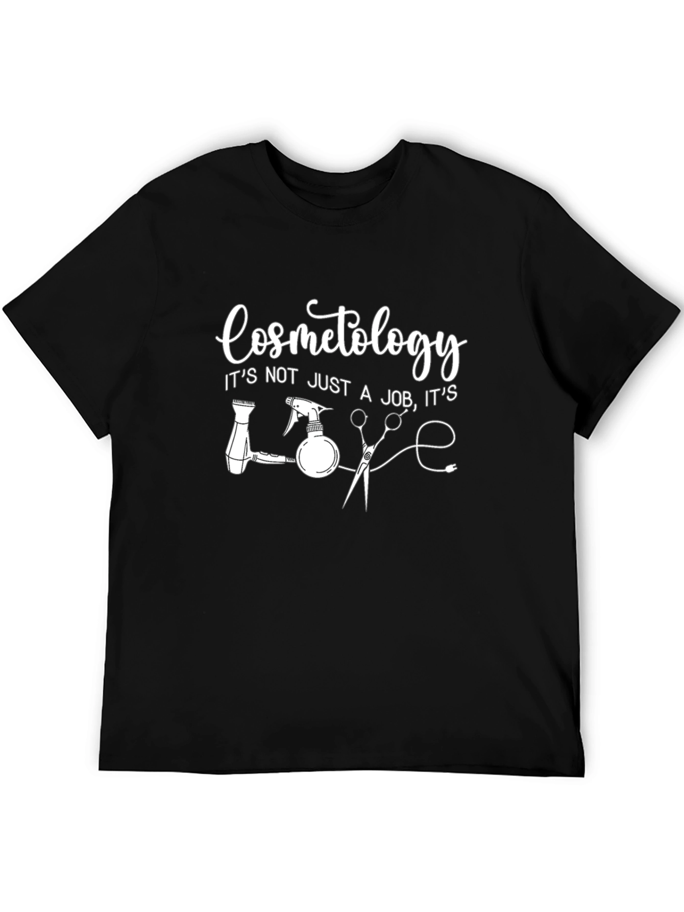 Cosmetology Love Graphic Tee - Black