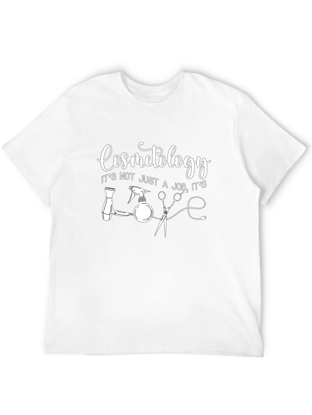 Cosmetology Love Graphic Tee - Black