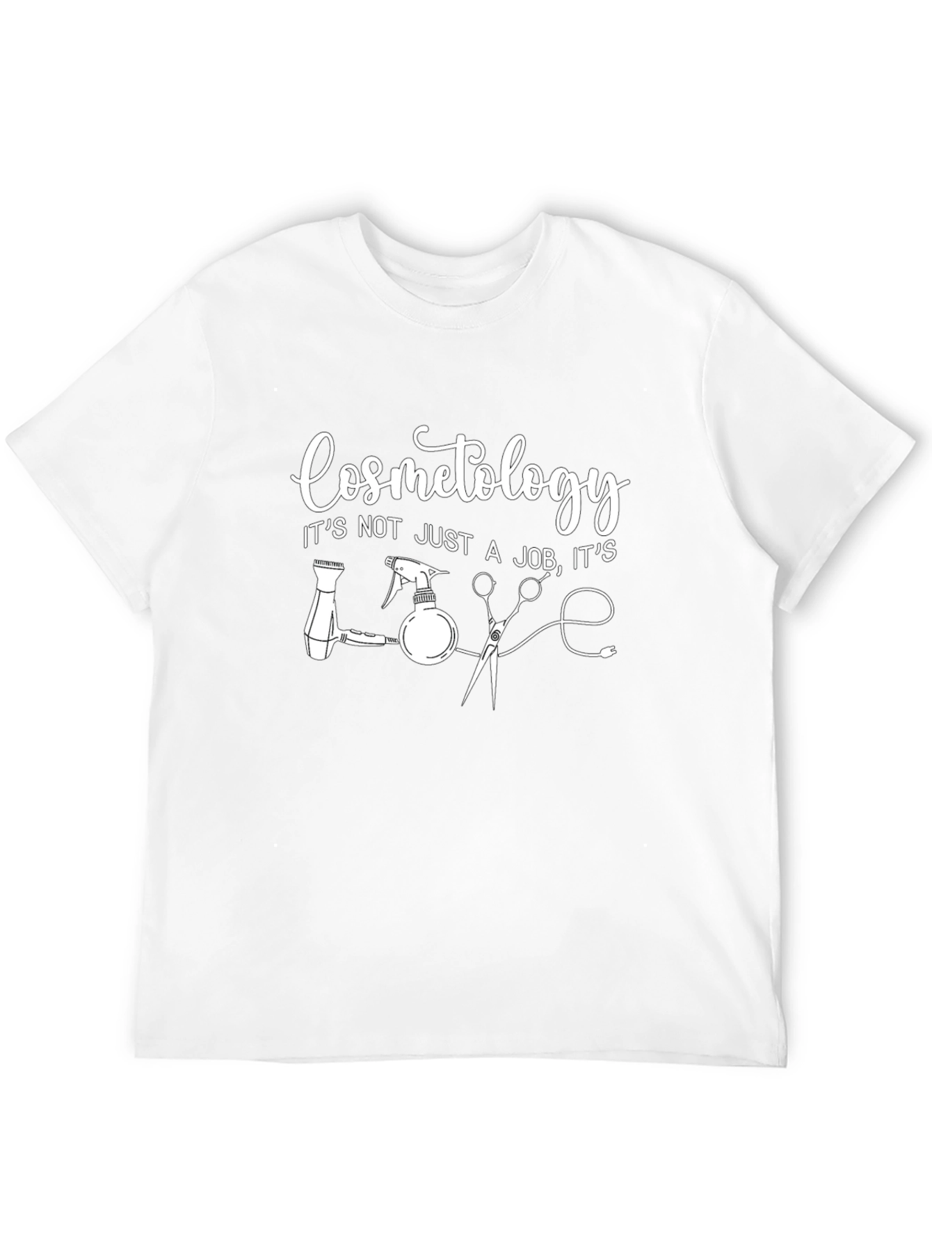 Cosmetology Love Graphic Tee - Black