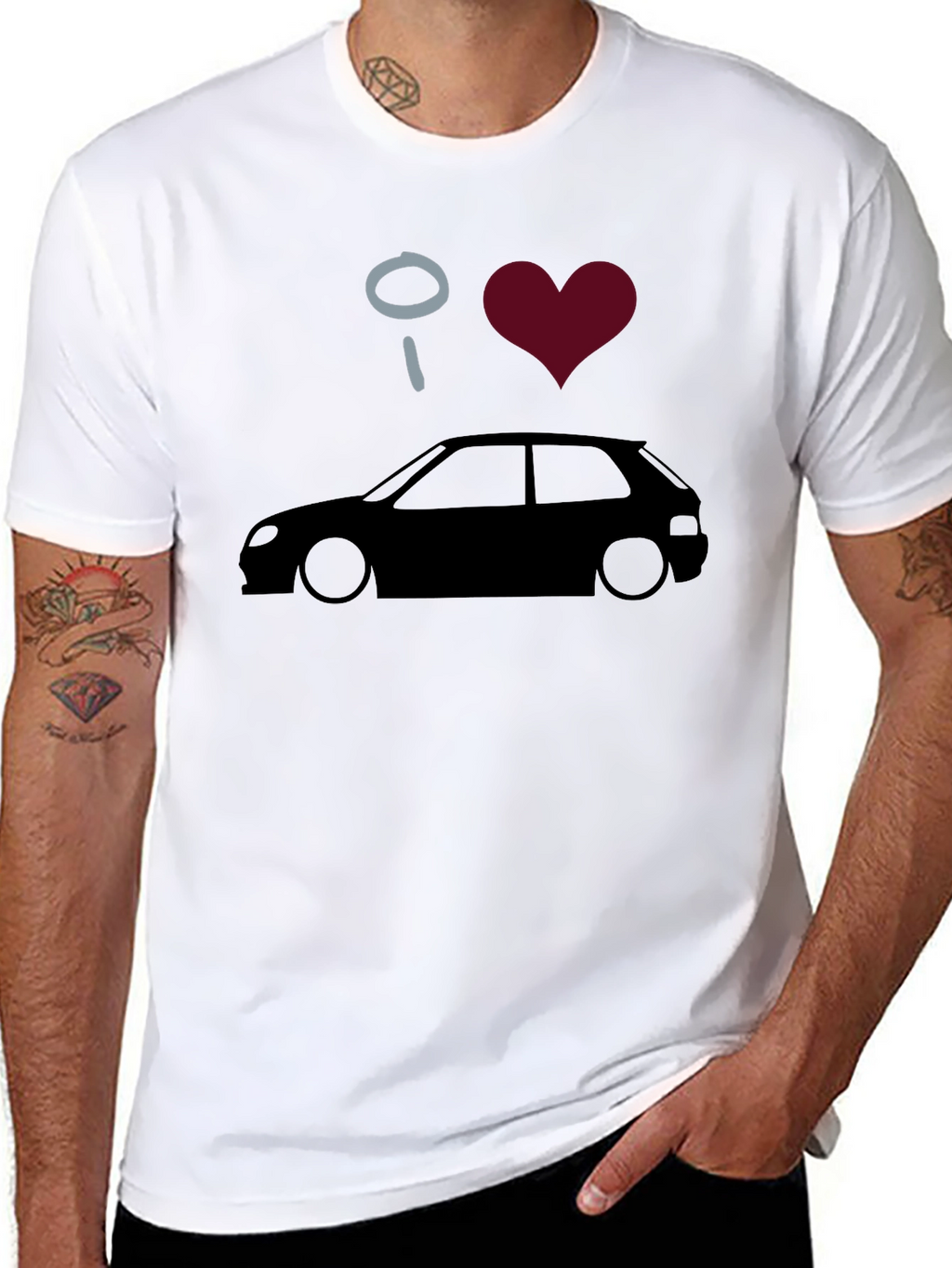 I Heart Cars Black Graphic Tee