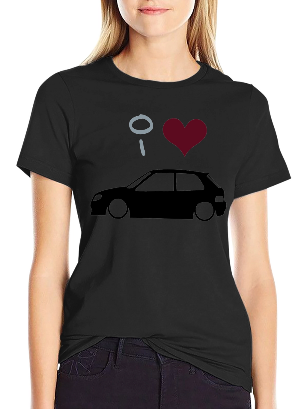 I Heart Cars Black Graphic Tee