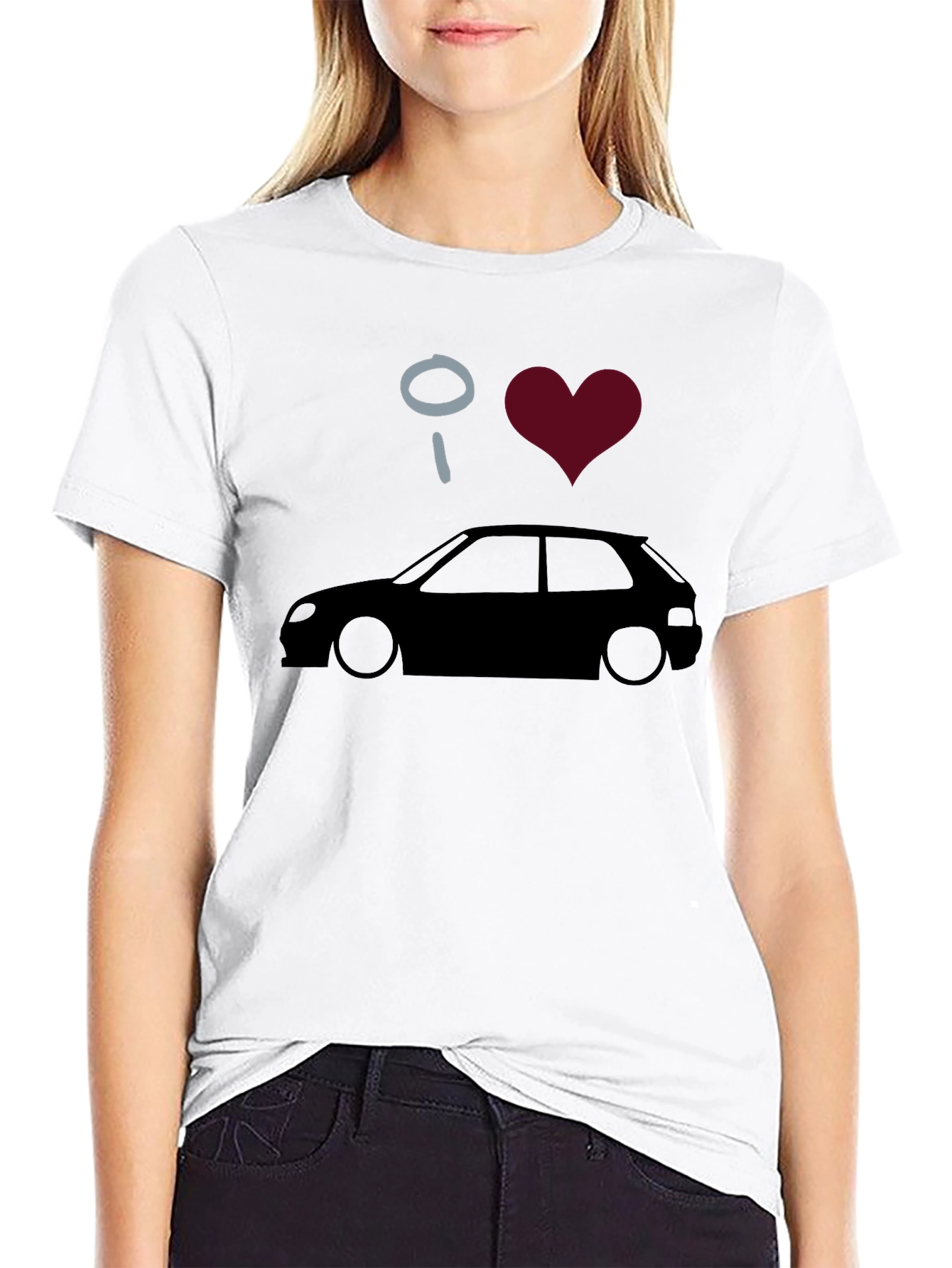 I Heart Cars Black Graphic Tee