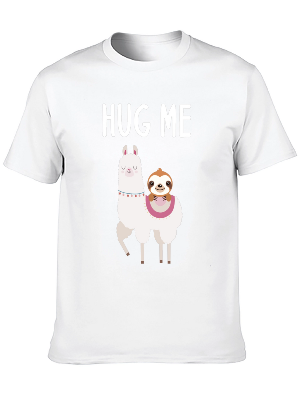 Hug Me Llama and Sloth Graphic Tee