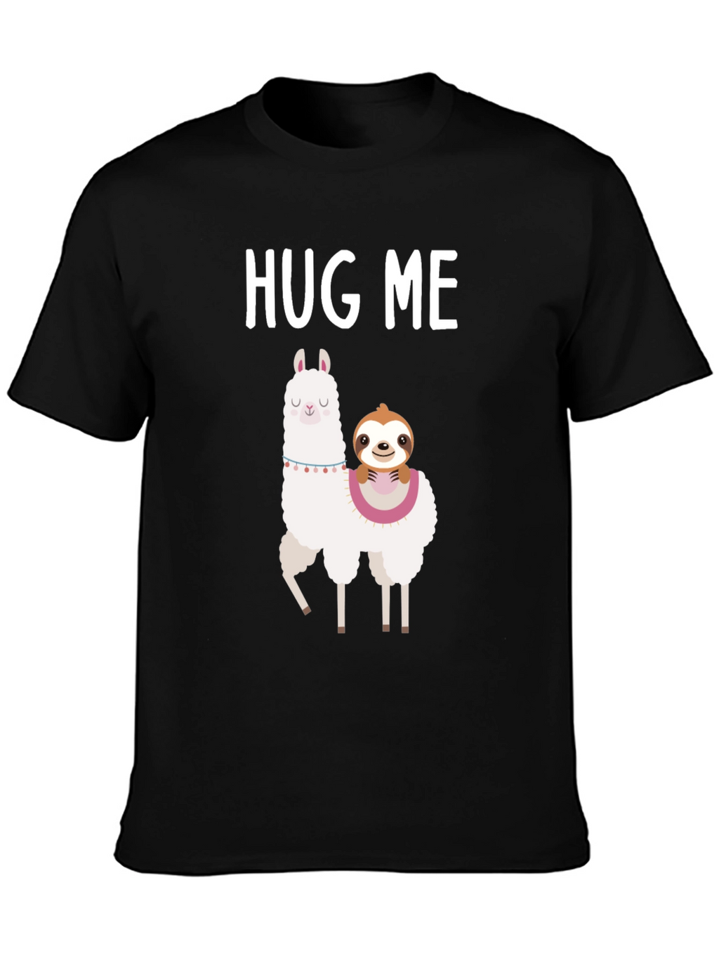 Hug Me Llama and Sloth Graphic Tee