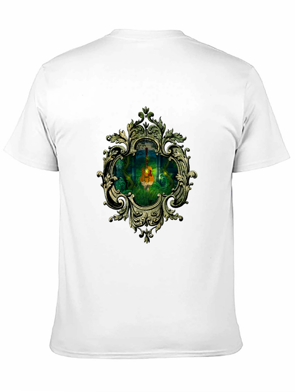 Ornate Guitar in Forest T-Shirt