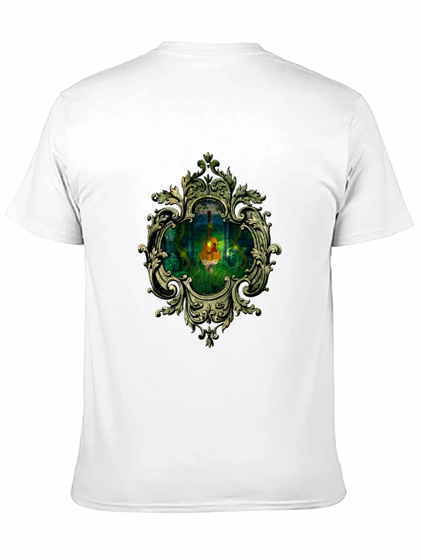 Ornate Guitar in Forest T-Shirt