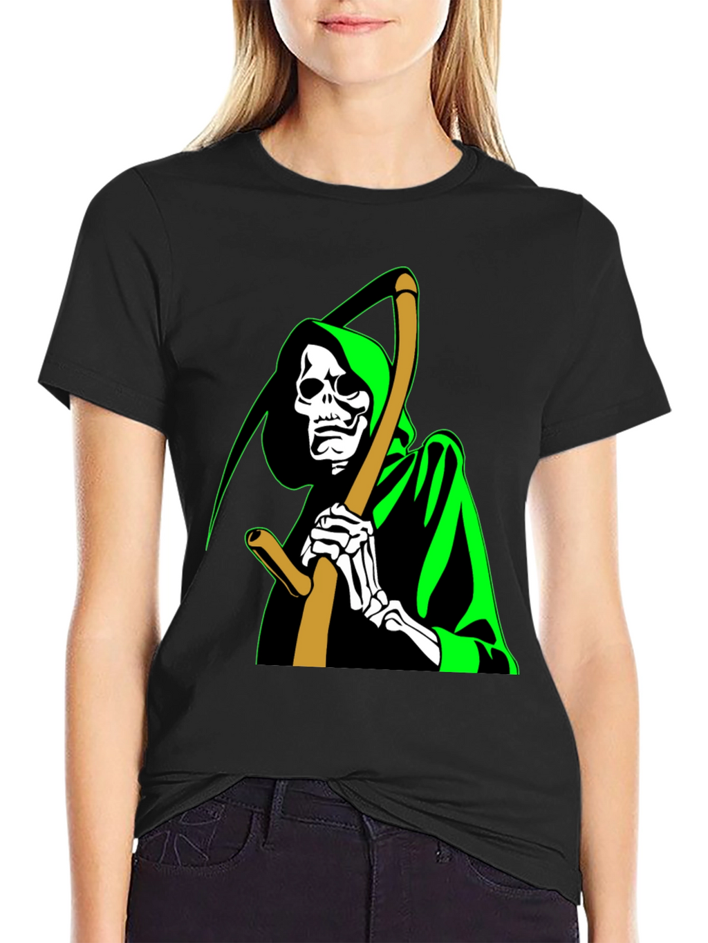 Grim Reaper Graphic T-Shirt - Black