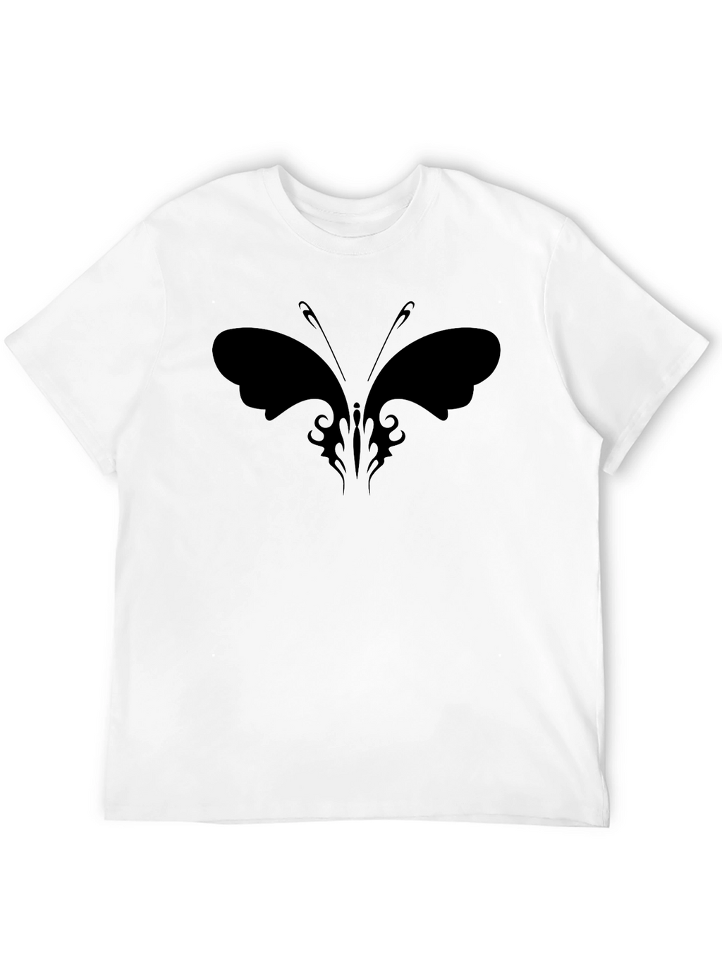Butterfly Graphic Black Tee - Stylish & Unique