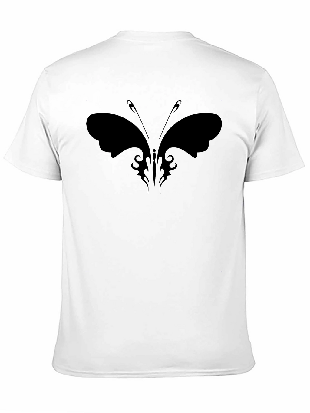 Butterfly Graphic Black Tee - Stylish & Unique