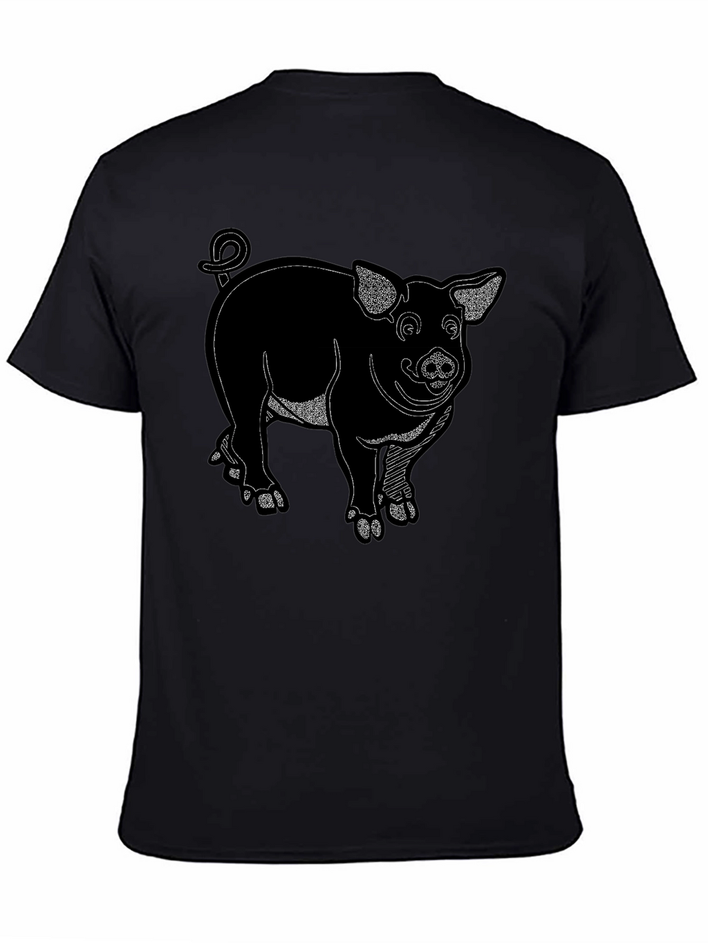 Black Pig Graphic Tee Shirt