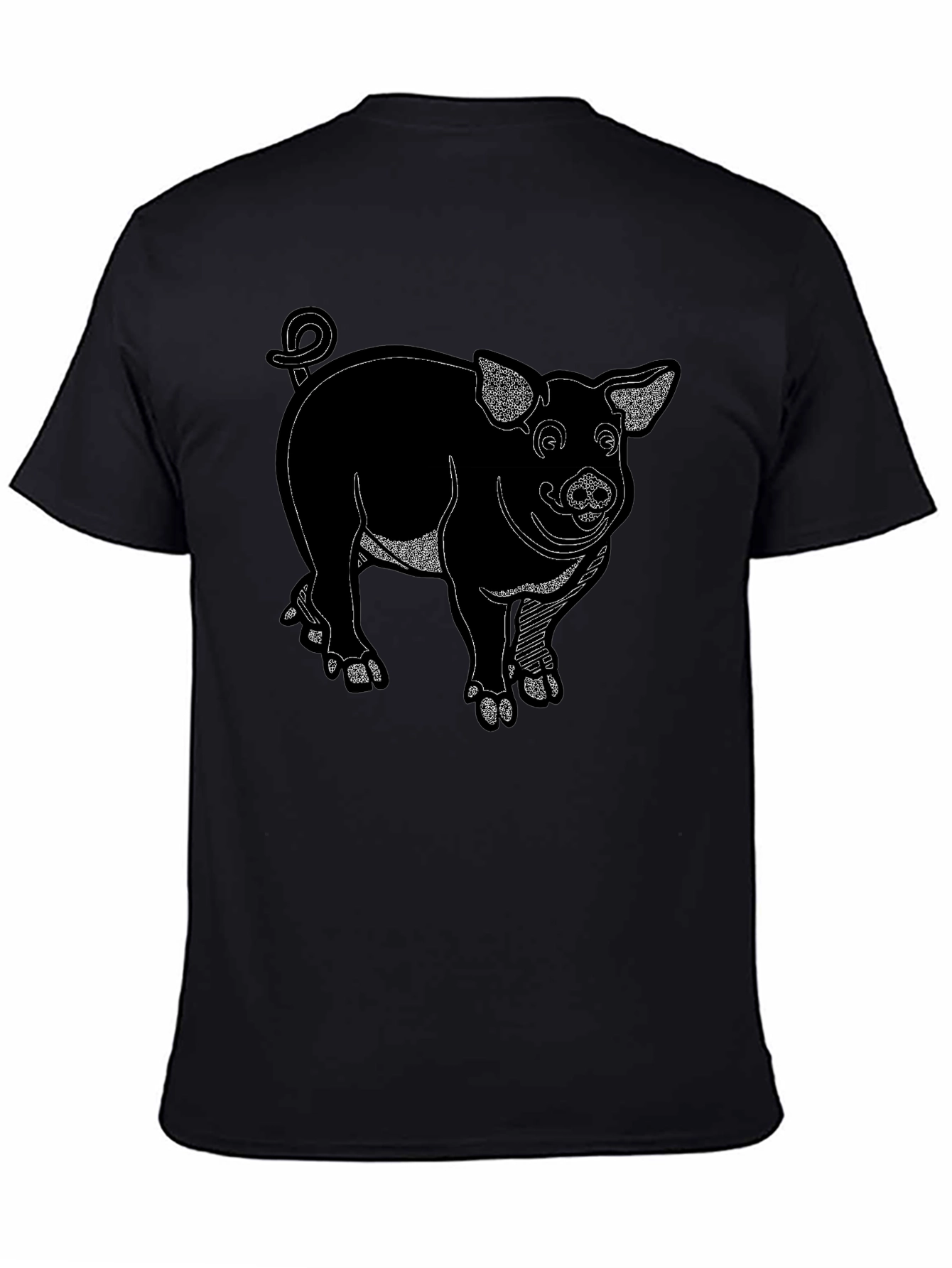 Black Pig Graphic Tee Shirt