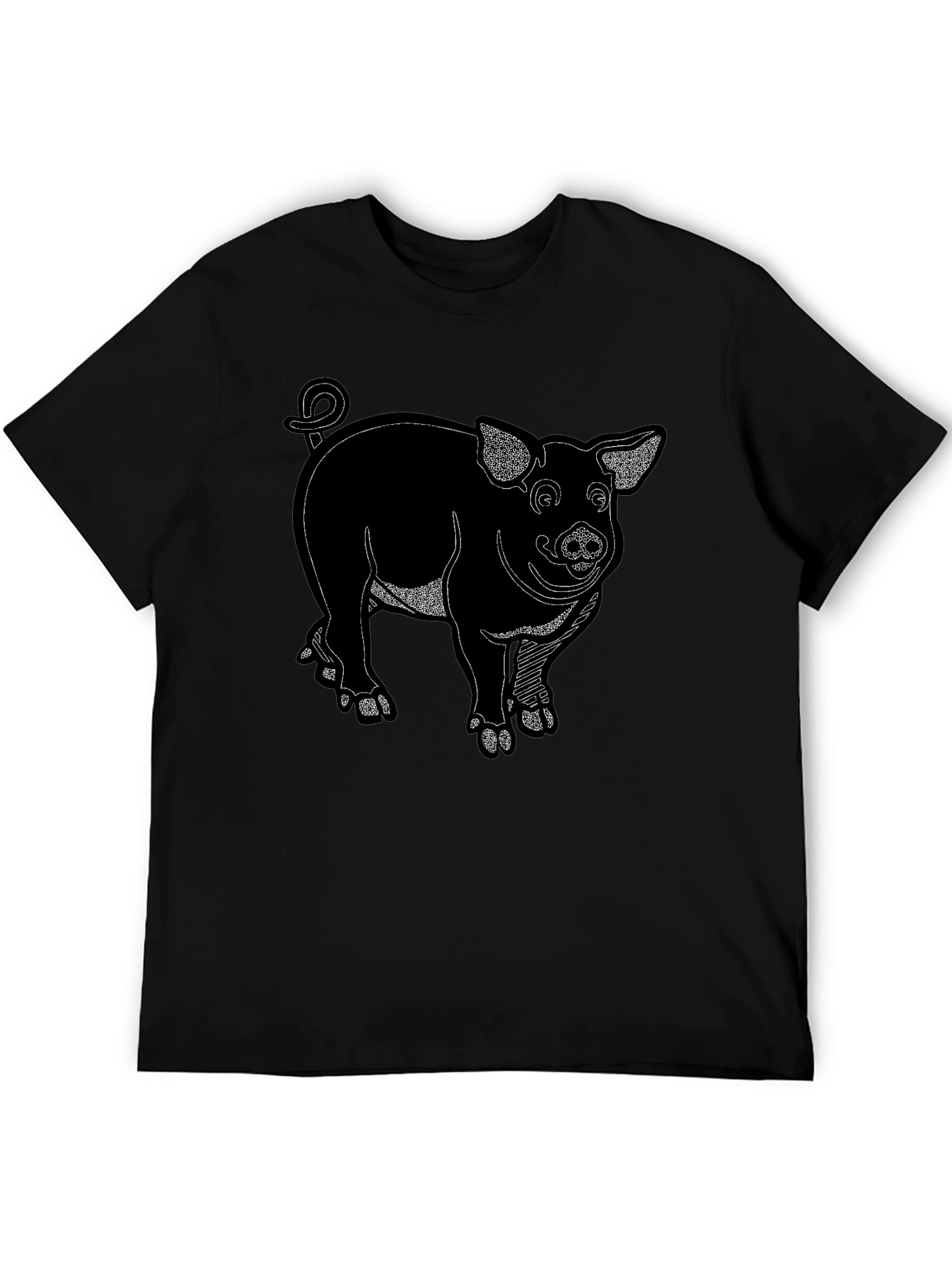 Black Pig Graphic Tee Shirt