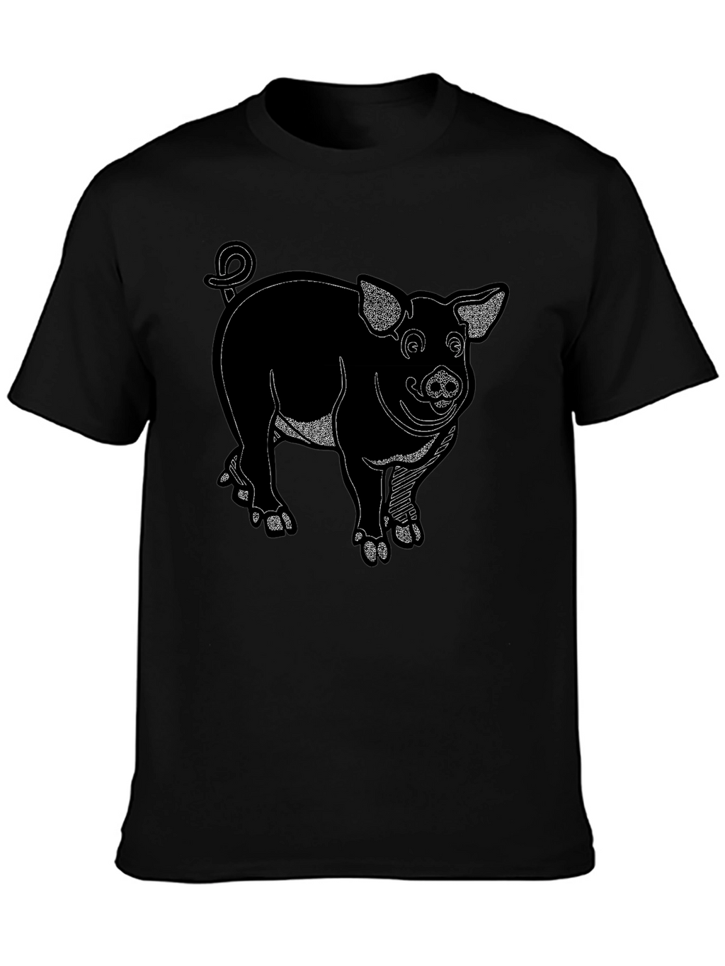 Black Pig Graphic Tee Shirt