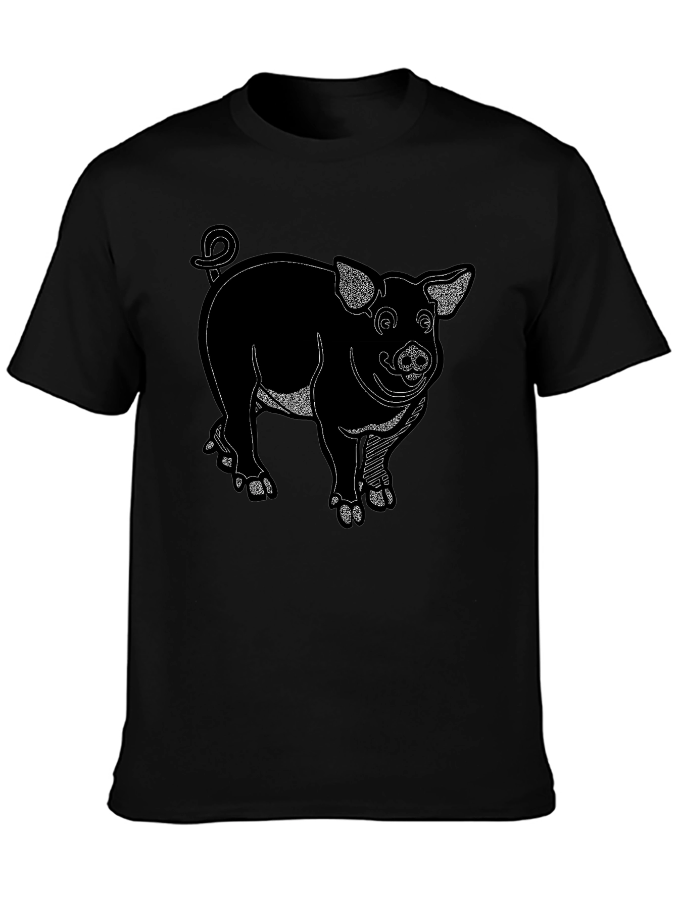 Black Pig Graphic Tee Shirt