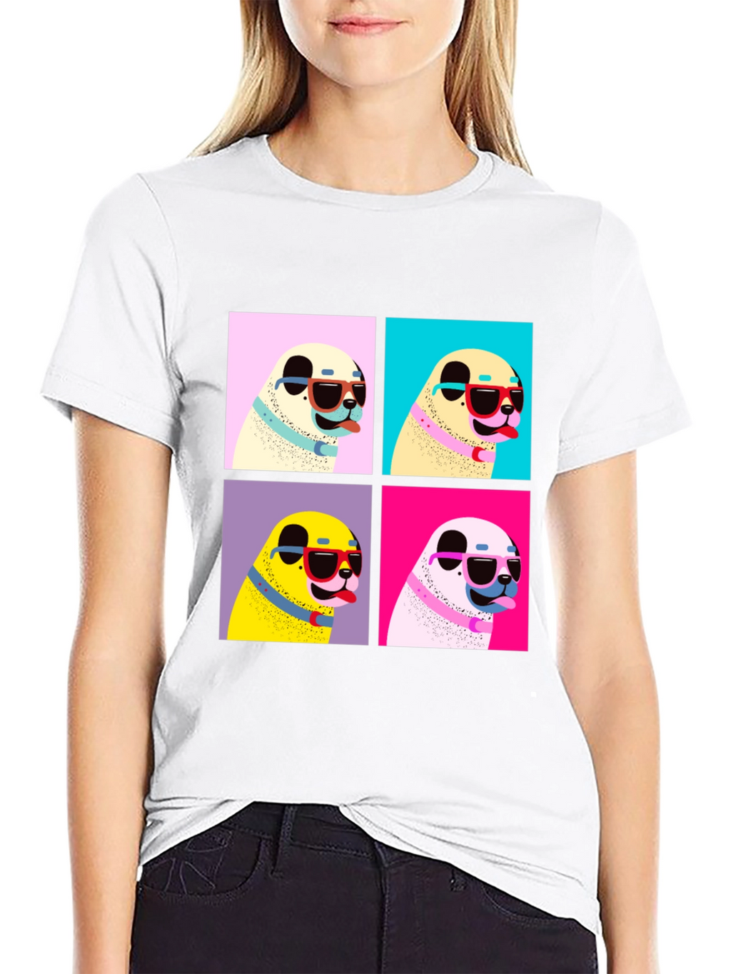 Cool Dog Pop Art T-Shirt