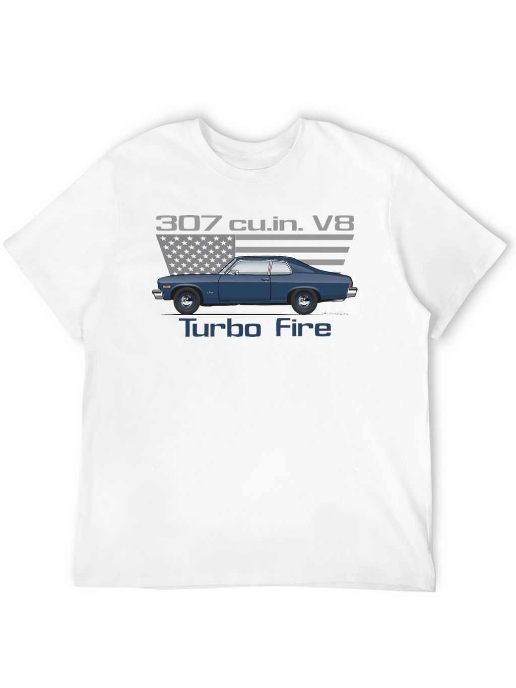 307 Turbo Fire V8 Car Graphic T-Shirt