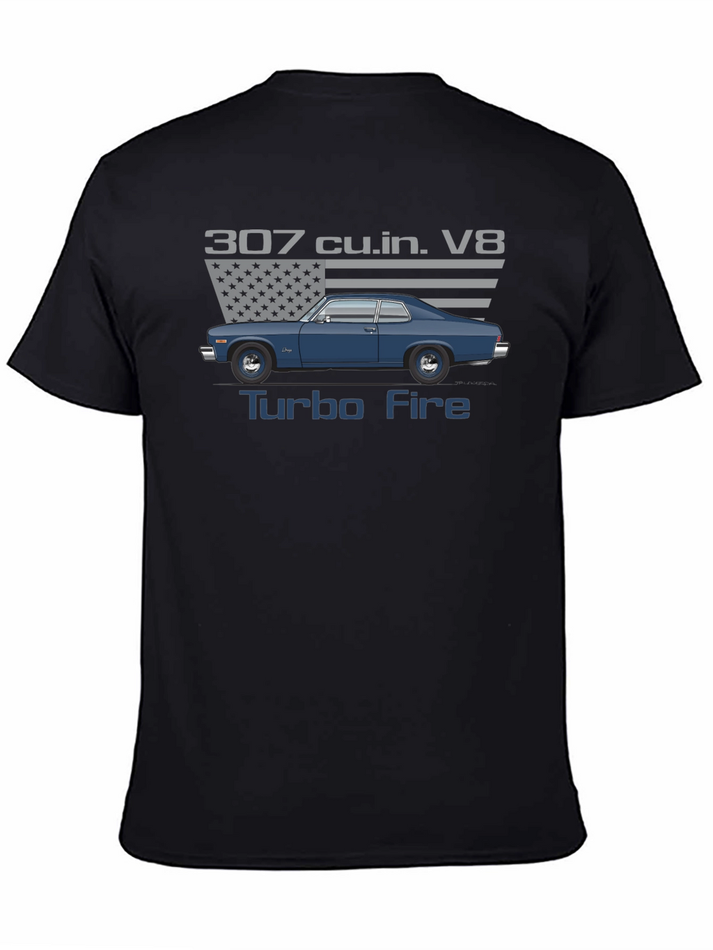 307 Turbo Fire V8 Car Graphic T-Shirt