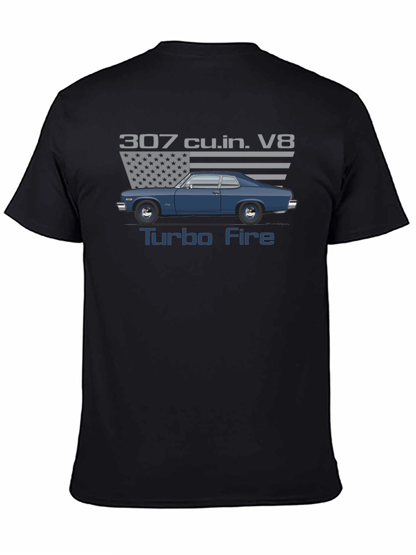 307 Turbo Fire V8 Car Graphic T-Shirt