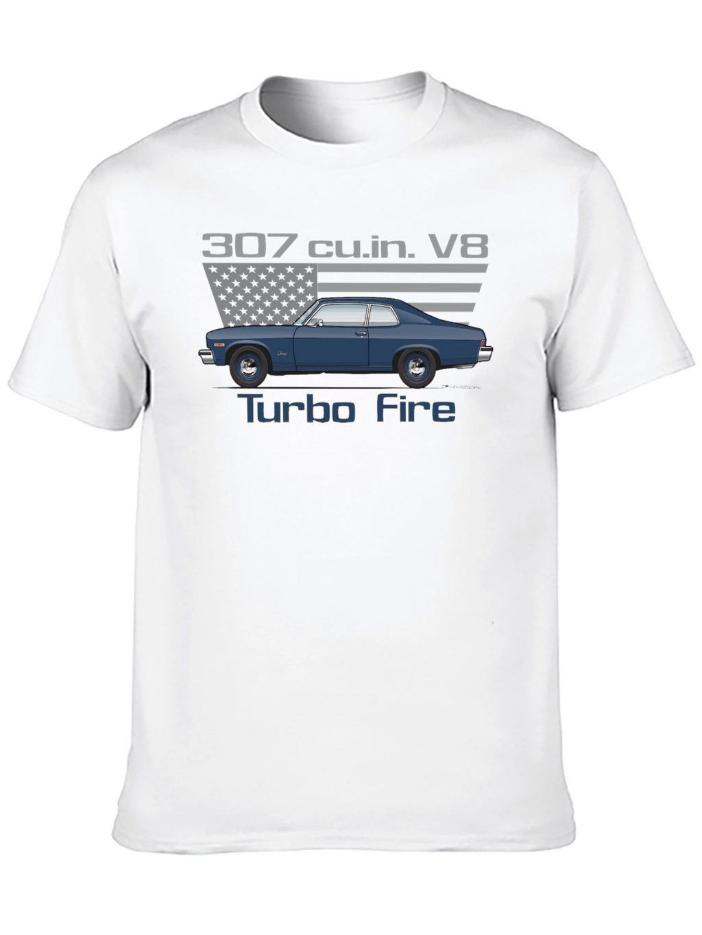 307 Turbo Fire V8 Car Graphic T-Shirt