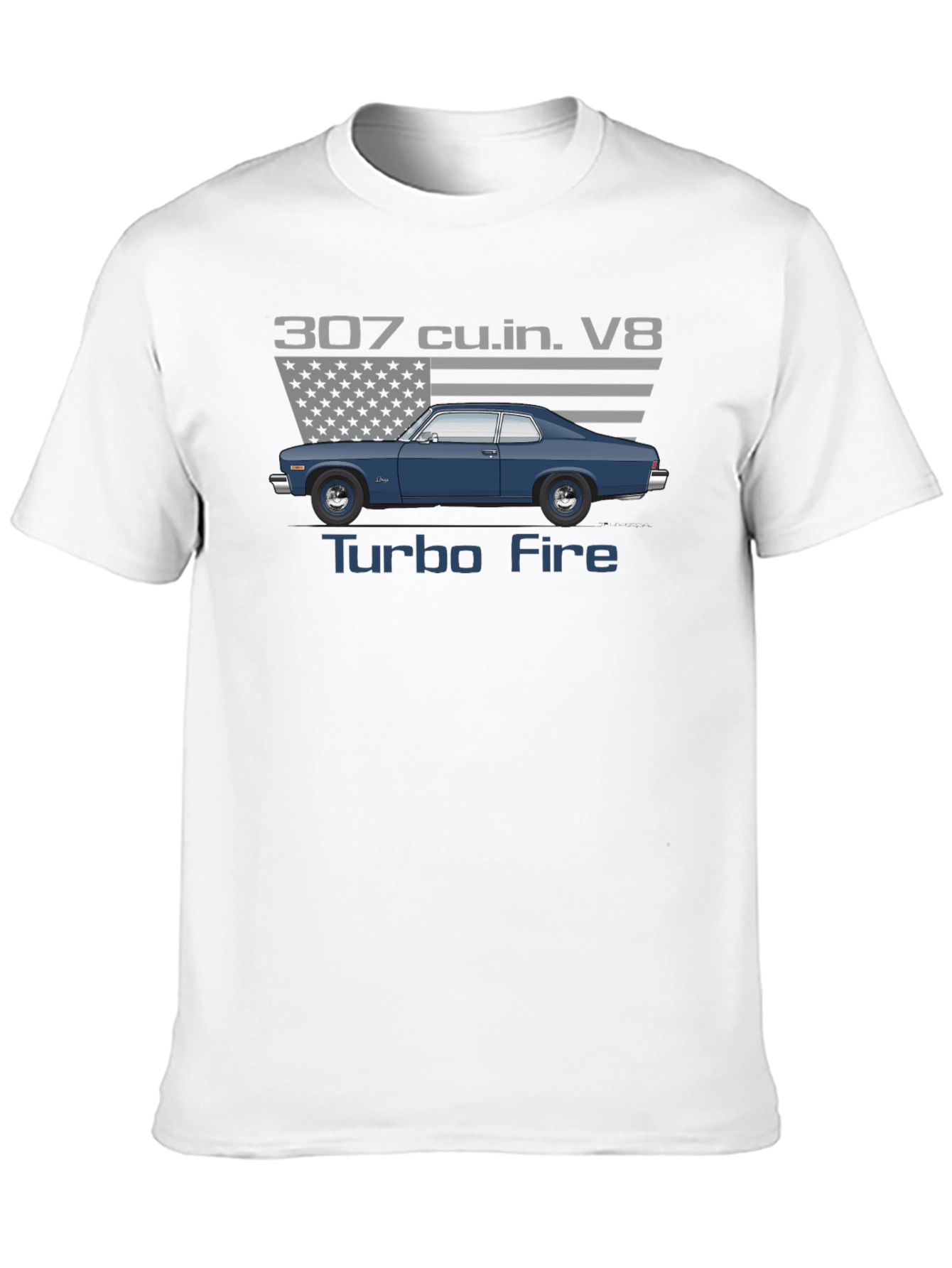 307 Turbo Fire V8 Car Graphic T-Shirt